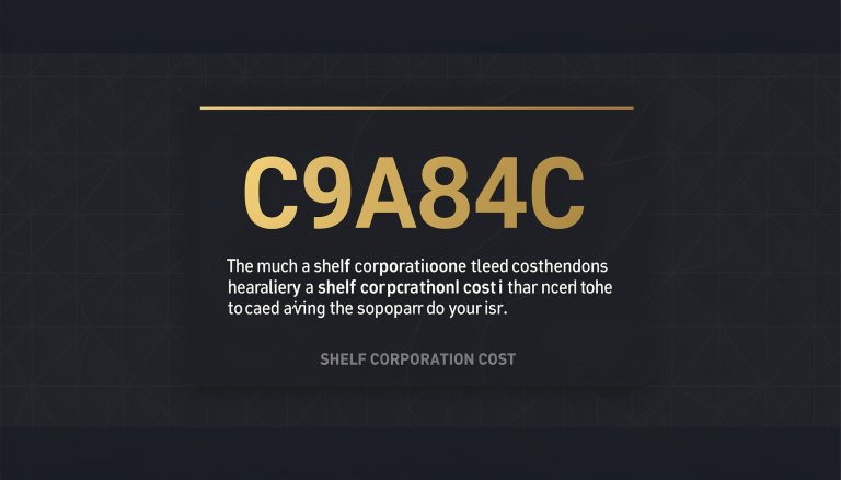 how much does a shelf corporation cost